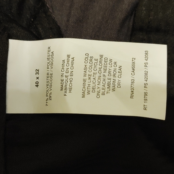 Perry Ellis Dress Pants, 40X32, Charcoal - Picture 3 of 5